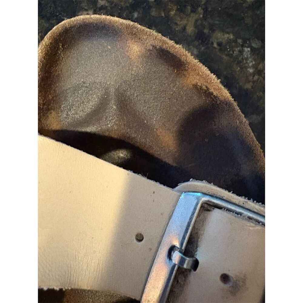 Birkenstock Arizona Women's Sandals Size 6 Ivory Leather Slip-On - Picture 14 of 16
